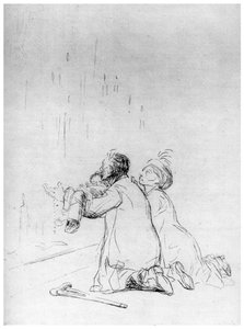 洞窟での探検、c1870-1930 1924 作： Jean Louis Forain
