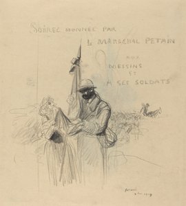 旗のキス、1918年。 作： Jean Louis Forain