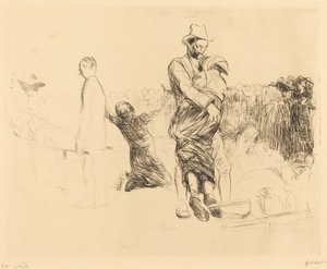 ルルド、麻痺者の輸送 作： Jean Louis Forain
