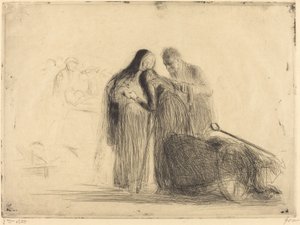 ルルド、麻痺者 (2 番目のプレート) 作： Jean Louis Forain