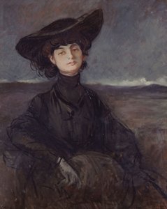 アンナ・エリザベスの肖像、マチュー・ド・ノアイユ伯爵夫人、1876～1933年頃。 1905年。 作： Jean Louis Forain