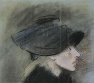 キャバレー歌手ヴァレリー・ルミーの肖像 作： Jean Louis Forain