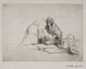エジプトへの逃亡中の休息 作： Jean Louis Forain