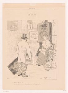 スタジオの画家の家族 Les Affairses (オブジェクトのタイトル) 作： Jean Louis Forain