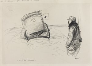 火の線で、c。 19141919. 作： Jean Louis Forain