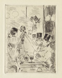 ニュー・アテネのカフェ、1876年頃（エッチング）