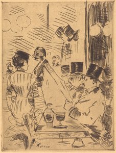 新しいアテネのカフェ 作： Jean Louis Forain