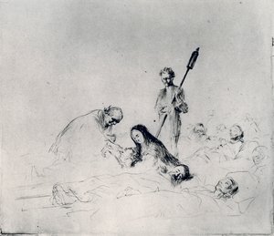 患者の聖体拝領、1925年。 作： Jean Louis Forain