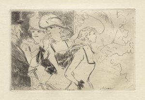 フォリー・ベルジェール、1880-86年頃（エッチング） 作： Jean Louis Forain