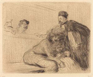 囚人と話す弁護士 (最初のプレート) 作： Jean Louis Forain