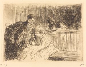 囚人と話す弁護士（二枚目） 作： Jean Louis Forain