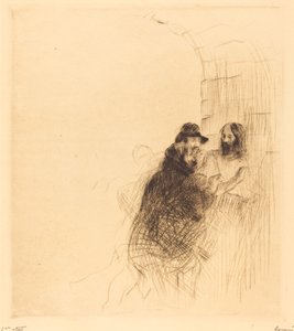 アーチの下の会議 (2 番目のプレート) 作： Jean Louis Forain