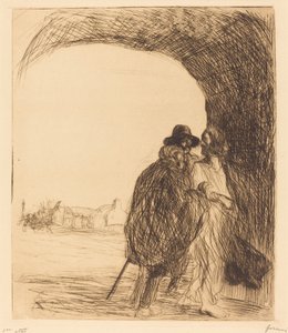 アーチの下の会議 (3 番目のプレート) 作： Jean Louis Forain
