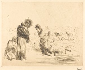 聖体の前の奇跡 (4 番目のプレート) 作： Jean Louis Forain