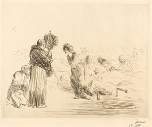 聖体の前の奇跡 (4 枚目のプレート) 作： Jean Louis Forain