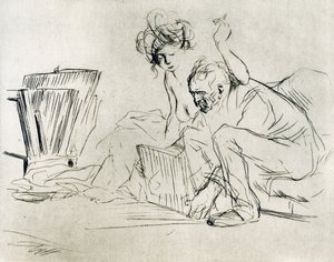 1925年の安静時のモデル。 作： Jean Louis Forain