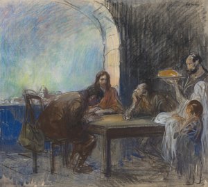 エマオの晩餐、おそらくc。 19121913.