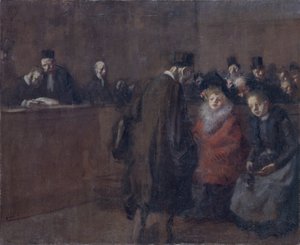 The law court Scene de tribunal」1910年 作： Jean Louis Forain