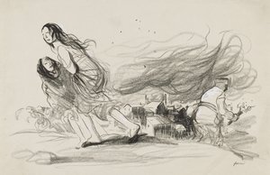彼らはすべてを燃やしている-彼らは後退しようとしているに違いない。 1919年。 作： Jean Louis Forain