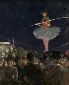 タイトロープウォーカー、1885年 作： Jean Louis Forain