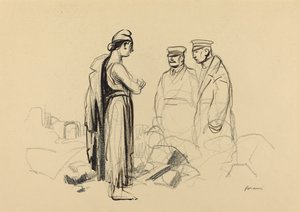 平和に向かって、c。 19141919. 作： Jean Louis Forain
