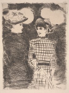 二人の女性（エッチング） 作： Jean Louis Forain