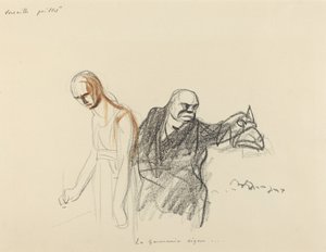 ベルサイユ 7 月。 ゲルマニアが署名...、おそらく1919年。 作： Jean Louis Forain