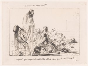 爆破された教会の女性たちがキリストを非難 Le Massacre du Vendredi-Saint (オブジェクトのタイトル) 作： Jean Louis Forain