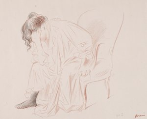 着席の女性。 作： Jean Louis Forain
