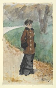 歩く女性 作： Jean Louis Forain
