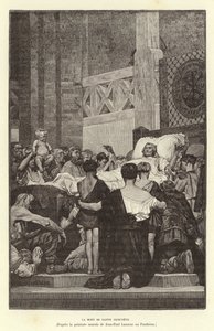 ラ・モート・ドゥ・サント・ジュヌヴィエーヴ聖ジュヌヴィエーヴの死（512年頃）（彫刻 作： Jean Louis Hamon