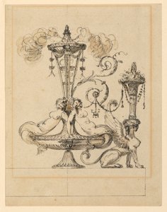 装飾的なアラベスクのデザイン 作： Jean Louis Prieur the Younger