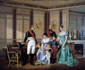 「マルメゾンで皇帝アレクサンダーに子供たちを紹介する皇后ジョゼフィーヌ」、c1839-1879