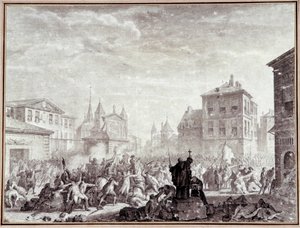 フランス革命：「モントーバンの愛国者たちの虐殺 作： Jean Louis the Younger Prieur