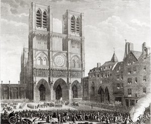 トーマス・ド・マヒ（1744-90）ノートルダムの前で名誉ある償いをするファブラの侯爵、ピエール・ガブリエル・ベルトー（1737-1831）1790によって彫刻