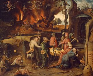 ヤン・マンディン作「聖アンソニーの誘惑」（1500～1560年頃 作： Jean Mandyn