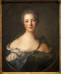 ポンパドゥール侯爵夫人ジャンヌ・アントワネット・ポワソン（1721年～1764年） - ジャン・マルク（ジャン・マルク）・ナティエ（1685年～1766年）の工房で描かれた絵画、油彩・キャンバス 作： Jean Marc Nattier