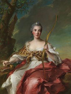 マダムベルジェレドフルヴィル、ダイアナ役、1756年。 作： Jean Marc Nattier
