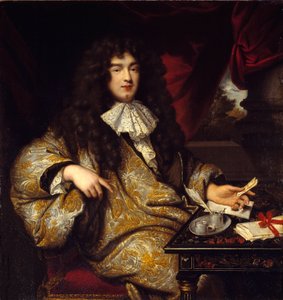 Jean Baptiste (Jean-Baptiste) Colbert (1651-1690) seigneur Marquis de Seignelay, 海軍大臣、コルベールの息子の肖像。マルク・ナティエ（1642 - 1705）による絵画 作： Jean Marc Nattier