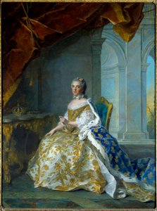 フランスのルイーズ・エリザベート（スペインのインファンテ、パルマ公爵夫人）の肖像（1727-1759年） ジャン・マルク（Jean-Marc）・ナティエ（1685-1766年）の絵画 1761年 日 2,4x1,84m 作： Jean Marc Nattier