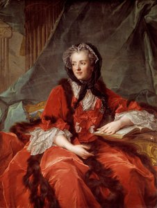 Marie Lesczinska (Lesczynska) (1703-1768) フランス王妃の肖像 Jean Marc (Jean-Marc) Nattier (1685-1766) による絵画 1748 Sun 1,37x1,05 m Dijon, Musee des Beaux Arts 作： Jean Marc Nattier