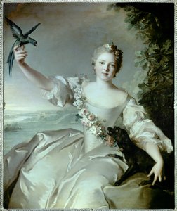 Antin侯爵夫人Mathilde de Canisyの肖像 - ジャン・マルク（ジャン・マルク）・ナティエ（1685-1766）の絵画 作： Jean Marc Nattier
