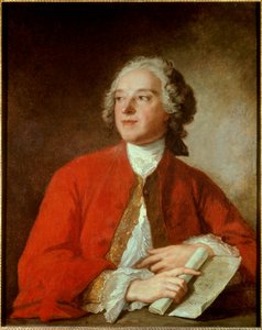 Pierre Augustin Caron de Beaumarchais (1732 - 1799) French writer and playwright - Jean Marc (Jean-Marc) Nattier (1685-1766) による絵画 - Paris, Comedie Francaise - Pierre Augustin Caron de Beaumarchais (1732 - 1799) French writer and playwright の肖像。 作： Jean Marc Nattier