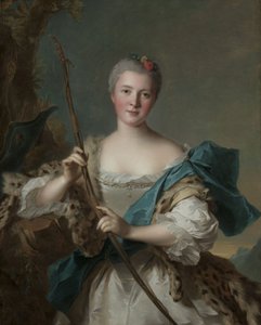 ダイアナとしての女性の肖像、1752 作： Jean Marc Nattier