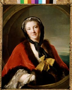パリのスウェーデン大使の妻、ティチーノ伯爵夫人の肖像（イオール・キャンバス 作： Jean Marc Nattier