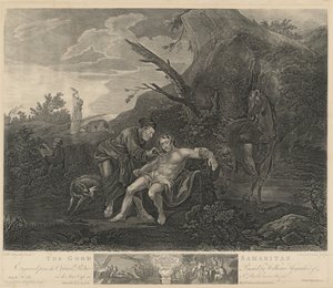 良きサマリア人 作： Jean Marie Delatre and Simon Francois Ravenet I after William Hogarth