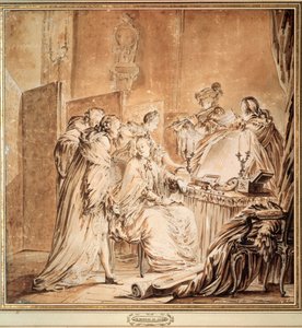 仮装舞踏会の前、1762年。 作： Jean Michel the Younger Moreau