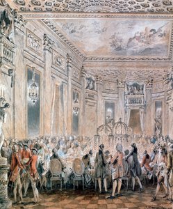 ルーヴェシエンヌでのごちそう、1771 作： Jean Michel the Younger Moreau