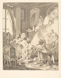 正直なモデル 作： Jean Michel Moreau after Pierre Antoine Baudouin