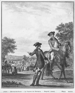 ハインリッヒグッテンベルク（1749-1818）c.1777によって刻まれた競馬 作： Jean Michel the Younger Moreau